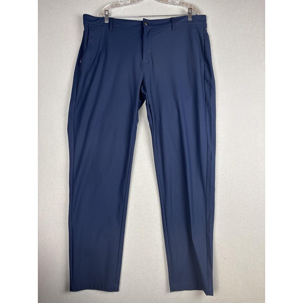 Fabletics Pants Mens 40x34 Blue Chino Stretch Microfiber Travel Casual